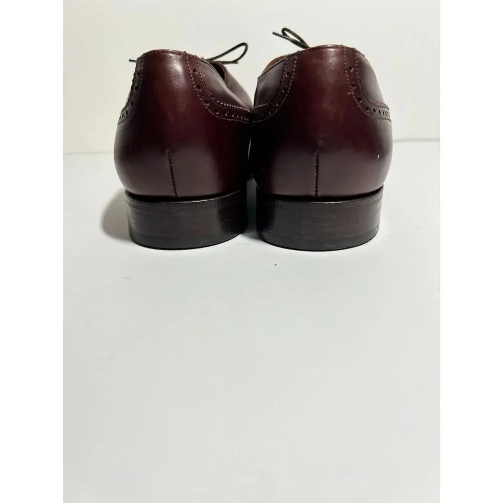 Grenson VTG Burgundy Leather Royal Windsor Wingtip Brogue Dress Shoe 11 EE